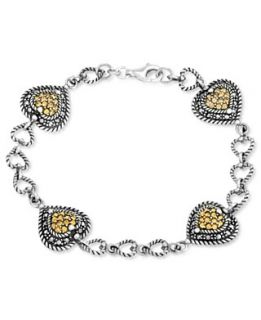Genevieve & Grace Sterling Silver Bracelet, Marcasite and Champagne