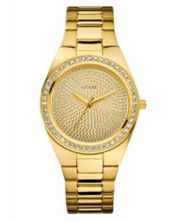 GUESS Watch, Womens Gold Tone Stainless Steel Bracelet 37mm U0111L2