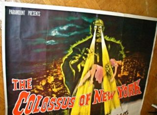 Colossus of New York Robot Monster Mala Powers Horror Sci Fi 6 Sheet