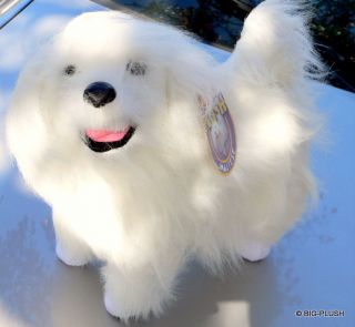 Realistic 14 Stuffed Maltese Big Plush Puppy Dog New