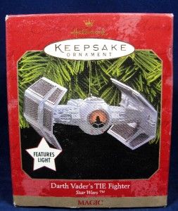 Hallmark Keepsake Magic Star Wars Ornament Light Up Darth Vader Tie