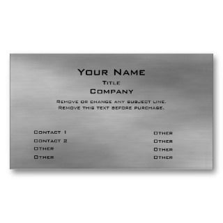 Metal Business Card 2.0   Silver info bar