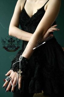Gothic Doll EGL Mana French Lolita Tiered Lace Cuff Set