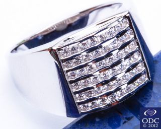 Bling Sparkle Mens Russian CZ 925 Sterling Silver Ring Sizes 7 13