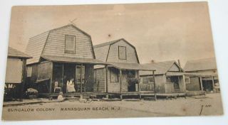 1913 Postcard Bungalows Manasquan Beach NJ