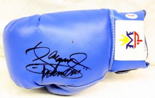 Manny Pacquiao Signed Autographed Blue Boxing Glove PSA DNA S97402
