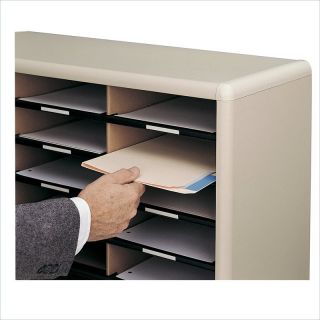 Safco 36 Compartment Value Sorter Metal Flat Files Organizer Gray