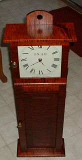 Highly Figured  Tiger Maple Reproduction Shaker Hanging Clock With