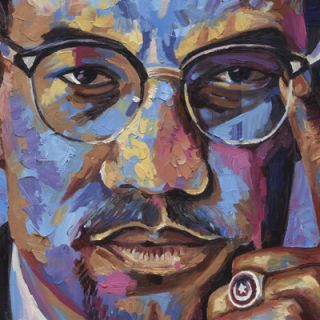Malcolm x Oil Painting Portrait Canvas KYEGOMBE