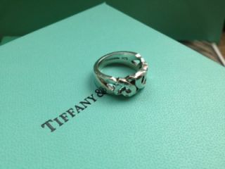 Authentic Tiffany Co 925 Paloma Picasso Loving Hearts Ring Sz 7