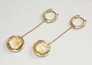 Marco Bicego Jaipur 18K Gold Citrine Earrings New
