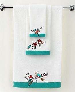 Lenox Simply Fine Bath Towels, Chirp Embroidered 16 x 28 Hand Towel