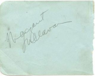 Margaret Sullavan Vintage 1940s Signed British Album Page Autographed