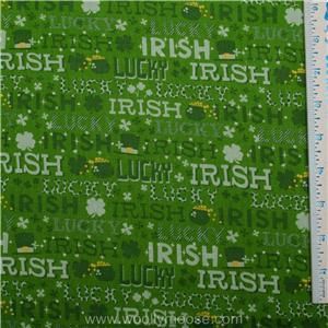 Irish Pot of Gold Shamrock St Patricks Day Fabric 1 2 Yard