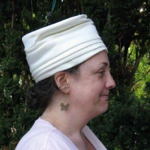 Vtg 60s Silky White Turban Hat by Miss Margo