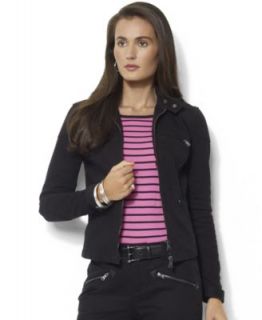 Lauren Jeans Co. Jacket, Stretch Denim Moto   Womens Jackets & Blazers