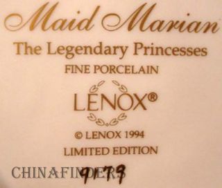 Lenox China Legendary Princesses Maid Marian