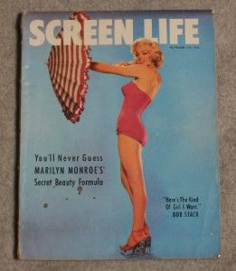 Screen Life Marilyn Monroe Cover Story Photos November 1953