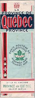1938 Quebec Official Highway Road Map Montreal Canada