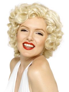 Womens Blonde Marilyn Monroe Wig Fancy Dress Costume