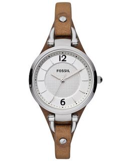 Fossil Watch, Womens Georgia Brown Leather Strap 32mm ES3060   All