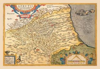 Nautical 1602 Map of Northeastern Italy Print 20 x 30
