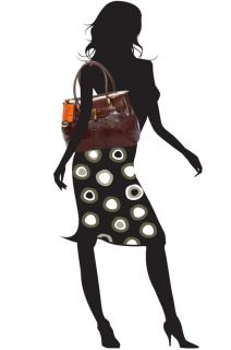 Marino Orlandi Italian Designer Brown Leather Purse Frame Ladylike Bag