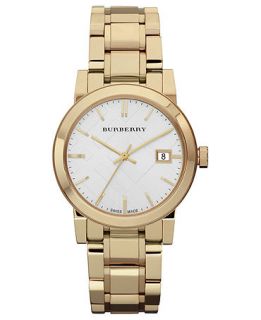 Burberry Watch, Womens Swiss Gold Tone Stainless Steel Bracelet 34mm