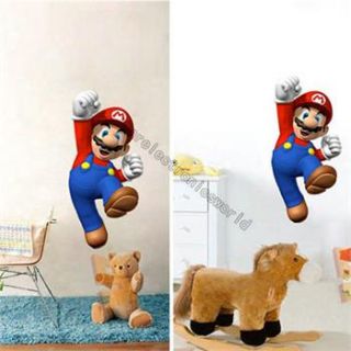 Super Mario Kids Boy Nurse​ry Room Bed Room Game Removable Wall