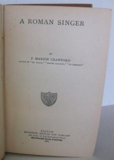 Antique RARE F Marion Crawford Historical Italy Prussia Novel 1884