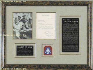MARK W. CLARK   TYPED LETTER SIGNED 03/21/1945