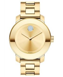 Movado Watch, Swiss Bold Medium Gold Ion Plated Stainless Steel