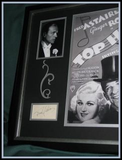 Fred Astaire Autograph Ginger Rogers Autograph Signatures in Display