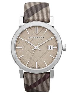 Burberry Watch, Womens Swiss Trench Check Fabric Strap 38mm BU9023