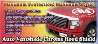 Auto Ventshade Chrome Hood Shields  Full Protection in a Trick Look