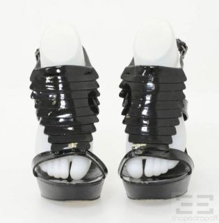 Cole Haan Maria Sharapova Nike Air Black Patent Tiered Leather Heels