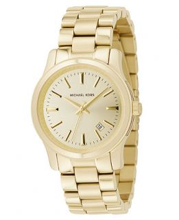 Michael Kors Watch, Womens Runway Gold Ion Plated Stainless Steel