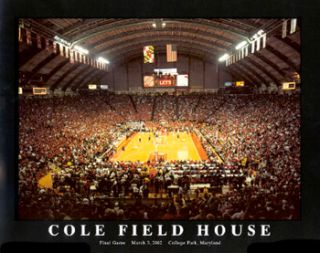 Maryland Terps Basketball Cole Field House Poster Print