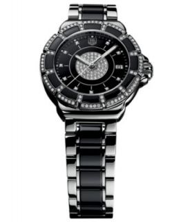 TAG Heuer Watch, Womens Swiss Diamond (5/8 ct. t.w.) Black Ceramic