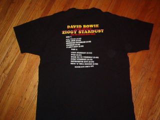 David Bowie Ziggy Stardust T Shirt Spiders from Mars XL
