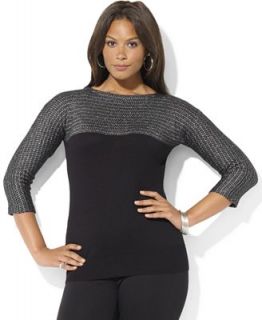 Lauren Ralph Lauren Plus Size Sweater, Three Quarter Sleeve