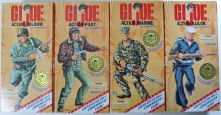 Gi Joe Action Soldier Marine Sailor Pilot Set 12 Action Figures New