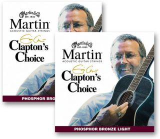 Martin ® Eric Clapton Signature Acoustic Strings 2   Sets   New