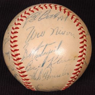 1957 Boston Red Sox Team Signed Baseball 23 Signatures