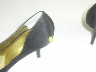 Martinez Valero 7 5 M April Black Satin Pump Heel Womens Shoes