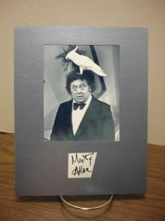 Marty Allen Autograph Classic Comedian Display Signed Signature COA