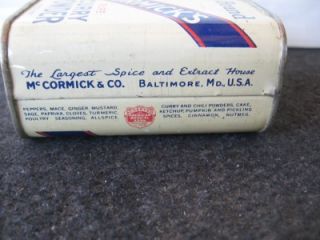 Vintage McCormick Bee Brand Curry Powder Spice Tin