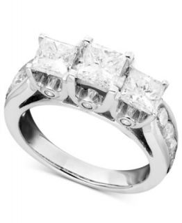 Diamond Ring, 14k White Gold Diamond Three Stone (2 ct. t.w.)   Rings