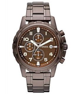 Fossil Watch, Mens Chronograph Dean Brown Ion Plated Stainless Steel