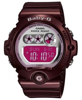 Baby G Watch, Womens Digital Maroon Resin Strap 45x49mm BG6900 4
